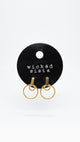 Wicked Sista Gold Tone Modern Design Earrings