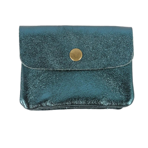 Maison Fanli Coin Purse Metallic Emerald