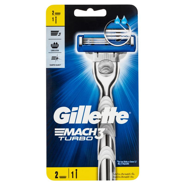 Gillette Mach3 Turbo Razor & Cartridges 2 Pack