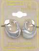 EarSense Hypo-Allergenic Silver Thick Contoured Huggie F402