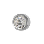 Rossan April Birthstone Crystal Studs Stainless Steel 4MM