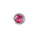 Rossan  FD3049M October Mini Steel Bezel Mini - Pink Zircon