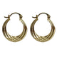Rossan 20mm Patterned Hoop Gold FE4326