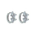 Rossan Sterling Silver Huggy Earrings with Clear Cubic Zirconia 10MM