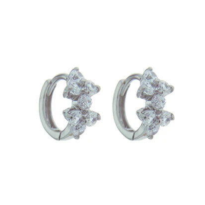 Rossan Cubic Zirconia 2 Flower Huggy FE4485