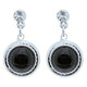 Rossan Round Stone Drop Earrings With Cubic Zirconia And Black Stone Fe4652