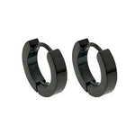 Rossan Huggy Black Earrings 3mm Fe4873blk
