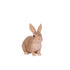 Holly and Ivy Crouching Cotton Tail Bunny Resin Figurine