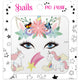 Snails Face Tattoos Unicorn Star