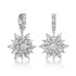 Ross 24 Stone Cubic Zirconia Rhodium Plated Huggy Earrings