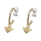 Palas Golden Bee Hoop Earrings