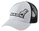 Mack 2 Tone Curved Trucker Cap Silver Grey One Size