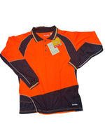 Hard Yakka Hivis Cotton Back Micro Long Sleeve Polo Shirt 11336