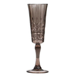 Indigo Love Pavillion Acrylic Champagne Flutes Shatterproof Drinkware in Smoke