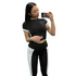 P.O.S.E Two Tone Gym Leggings and Crop Top Set