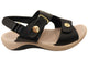 Homyped Fargo Women's Comfort Support Sandals Black C+ Width Size 8