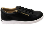 Homyped Womens Lotti Zip Lace Shoes Black