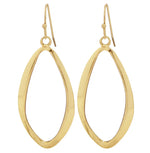 EarSense Gold Open Silhouette Drop Earrings French Hook F393