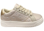 Scholl Womens Paisley Sneaker Beige Patch Size 38