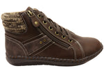 Scholl Wanda Womens Leather Comfort Boots Chocolate Size 40