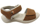 Homyped Niche Orthotic Friendly Leather Sandals in Tan Size 7