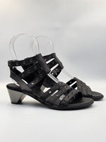 Arche Sample Iziana Black Leather Heeled Sandal