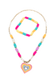 Great Pretender Rainbow Love Necklace & Bracelet Set