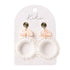 Splosh Kiki Pink And White Hoop Earrings
