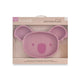Plum Silicone Suction Koala Plate In Dusty Berry