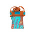 Kangaroo Gifts Hand Painted Leather And Canvas Crossbody Hippie Sling Bag 13CM x 19CM