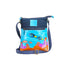 Kangaroo Gifts Hand Painted Leather And Denim Combo Shoulder Bag For Women 26 x 20CM