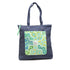 Kangaroo Gifts Hand Painted Leather And Denim Combination Handbag Shoulder Tote Bag 34 x 37 x 7CM
