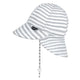 Bedhead Hats Legionnaire Flap Hat for Babies Grey Stripe 42cm 3 to 6 Months XS