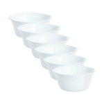 Luminarc Smart Wavy Baking Ramekins Bakeware White 12X5CM Set of 6