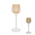 Pure Homewares Amelia Glass Ribbed Votive Amber Large
