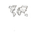 Hoagard Faces of World Map Wall Art 3x51x71CM