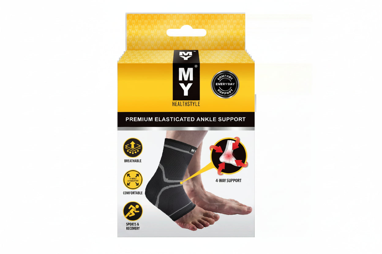 My Healthstyle Premium Elasticated Ankle Support Medium