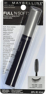Maybelline Full N Soft Thick & Healthy Mascara 301 Very Black
