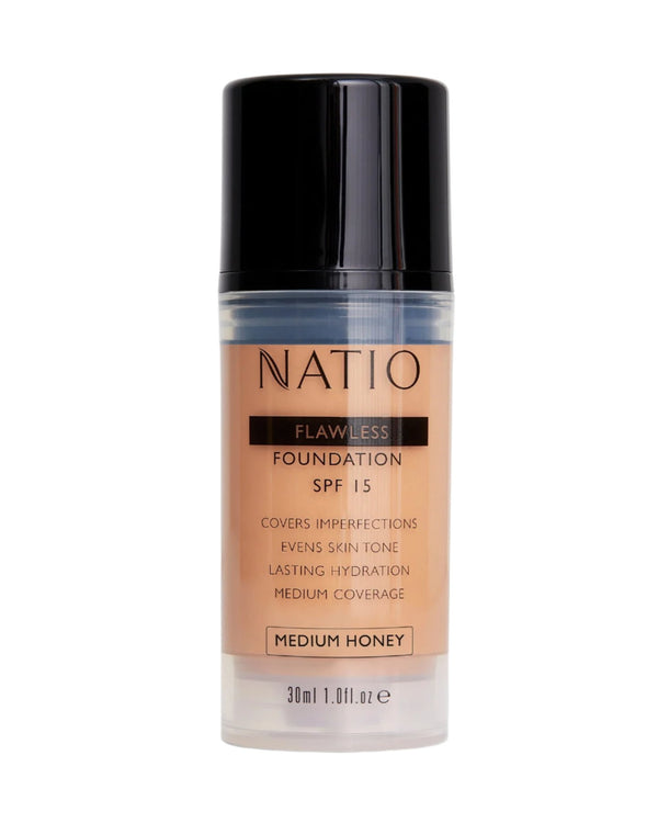 Natio Flawless Foundation SPF 15 Medium Honey