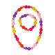 Pink Poppy Fairy Rainbow Necklace and Bracelet Set