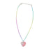 Pink Poppy Mermaid Heart Necklace