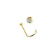 Rossan Twist Post 18CT Gold Jeweled Nose Stud NS1025