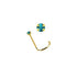 Rossan NS1026 BZ Gold Plated Twist Post Nose Stud Claw