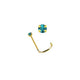 Rossan NS1026 BZ Gold Plated Twist Post Nose Stud Claw