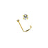 Rossan Twist Post 18Ct Gold Jeweled Nose Stud Ns1026C
