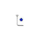 Rossan Bent Post Sterling Silver Jewelled Nose Studs NS4096S