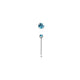 Rossan Nose Bone Sterling Silver Jewelled Ns4097