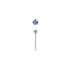 Rossan Nose Bone Sterling Silver Light Sapphire 0.6MM