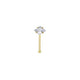 Rossan Nose Bone Gold Square Jewelled Ns5100C