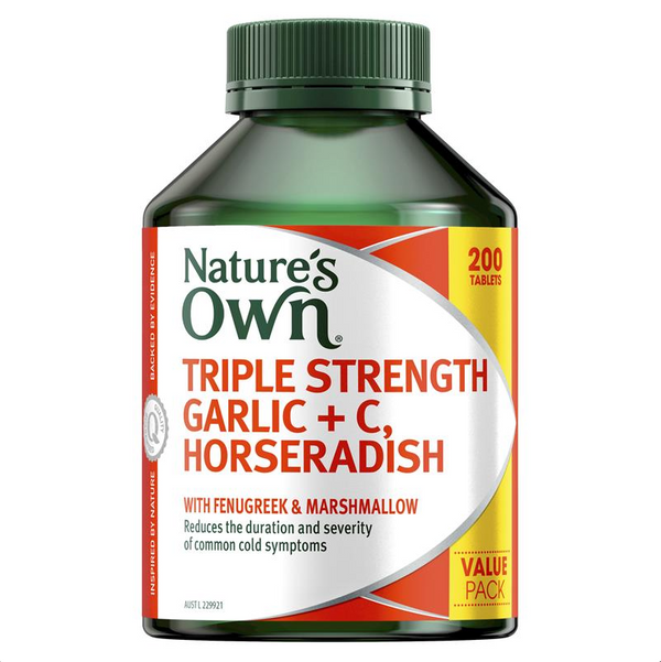 Nature's Own Garlic C Horseradish Fenugreek 200 tabs